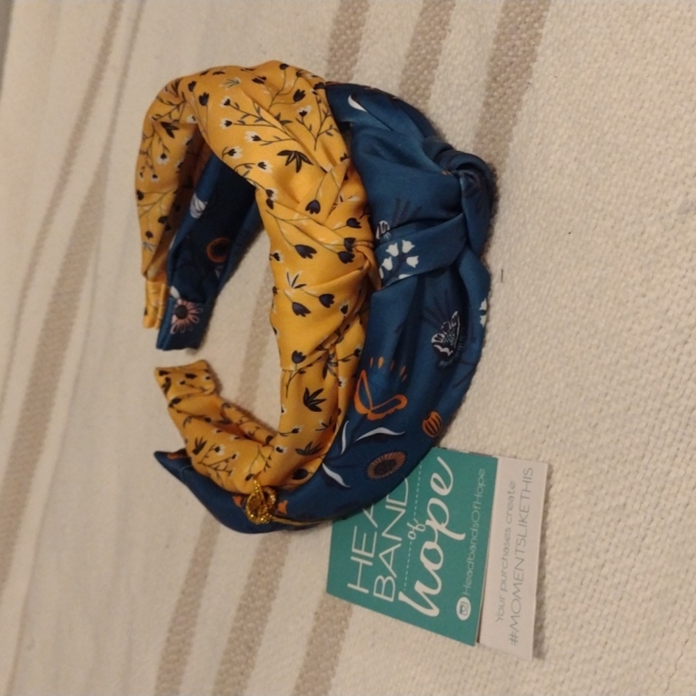 Fabric wrapped knotted headbands 2pk
